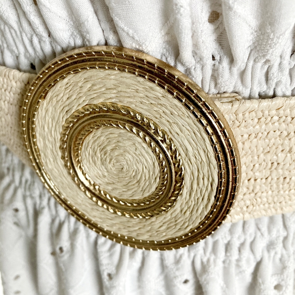 Boho Corset waist Boho Woven dress belt wide stretch elastic summer casual belt - Picture 10 of 14